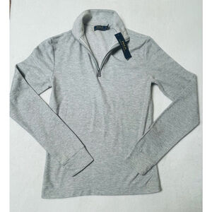 Men's Polo Ralph Lauren Gray Quarter-Zip Sweater XS nwt